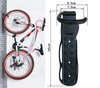 Soporte de suspensión de bicicleta de montaje en pared negro simple con bandeja de neumáticos para tienda