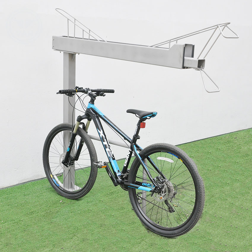 Soporte de estacionamiento para bicicletas de dos pisos con piso para bicicletas al aire libre