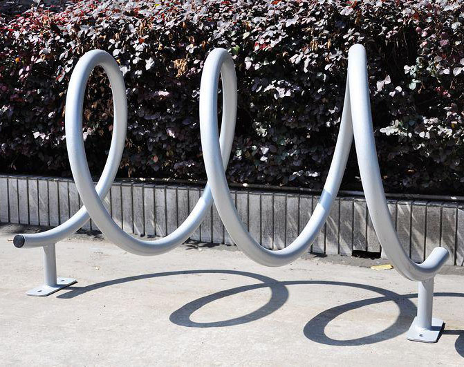 Bastidores de soporte de bicicleta de espiral de hélice larga para exteriores de alta calidad Max