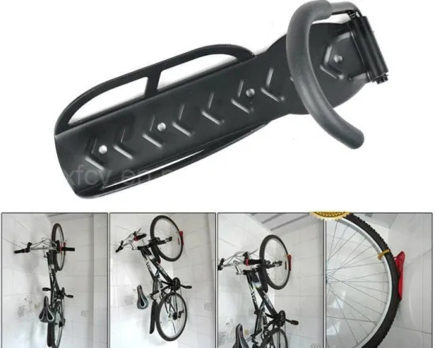 Soporte de gancho para bicicleta horizontal colgante montado en una pared