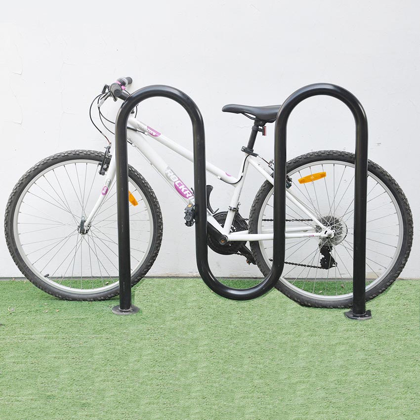 Soporte de estante de estacionamiento de tipo de piso de bicicleta de mano de bicicleta comercial