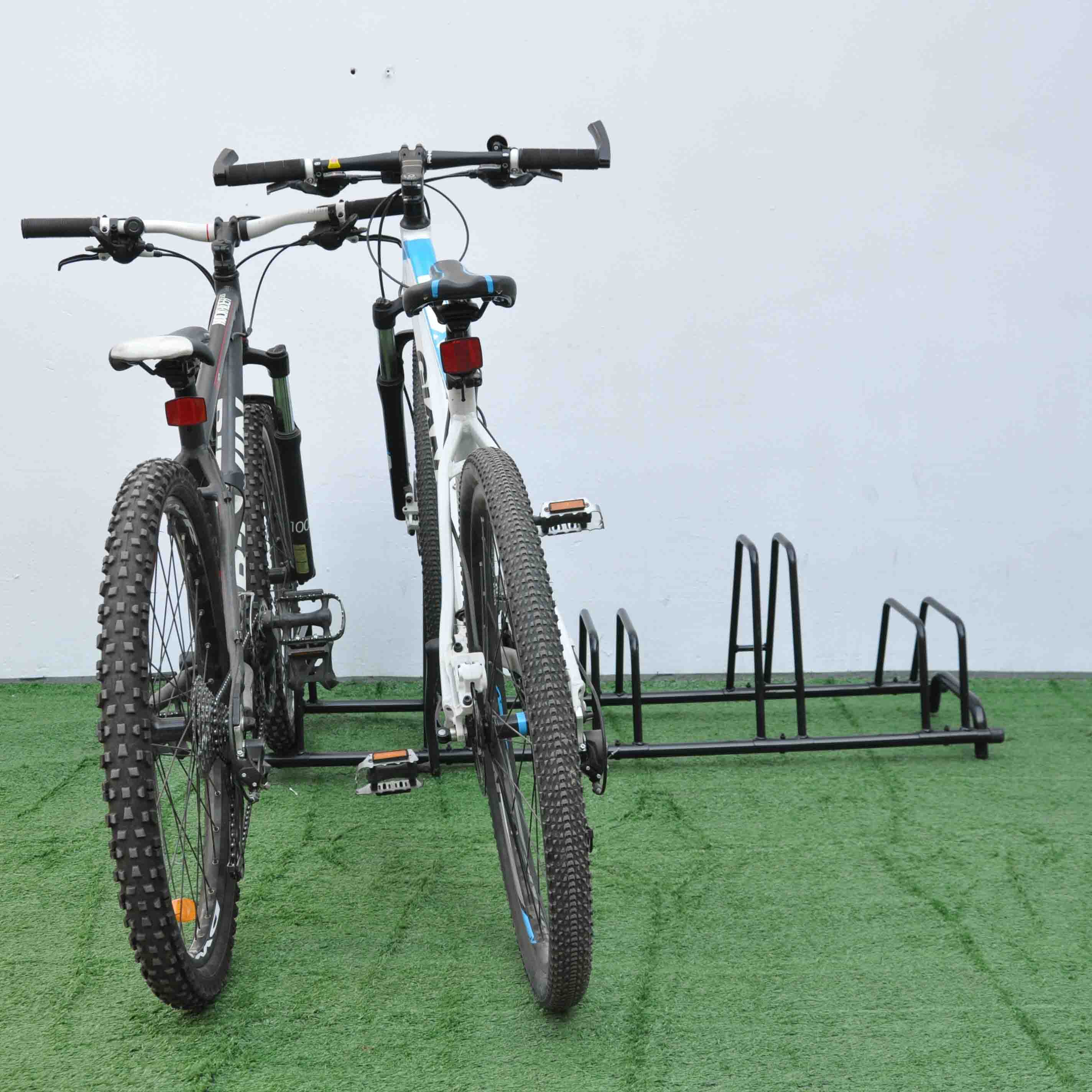 Soporte para bicicletas de piso alto y bajo de acero al carbono para 5 bicicletas