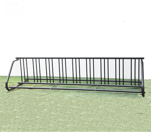 Portabicicletas de rejilla de soporte de piso moderno horizontal para ahorrar espacio